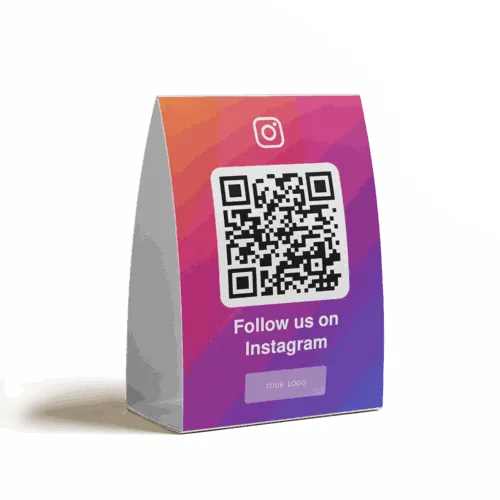 QR Follower Table Stands example